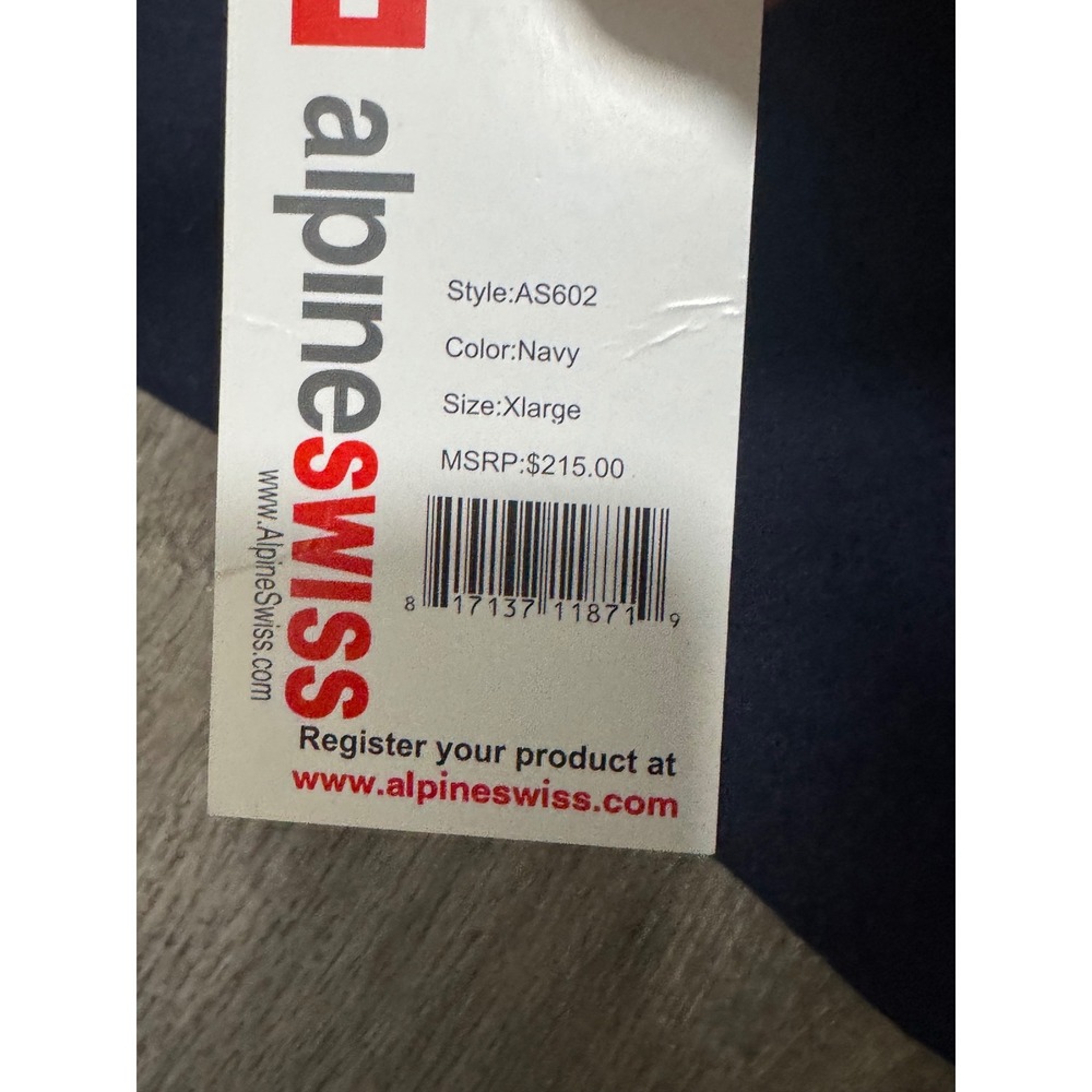 Alpine Swiss NWT Wool Blend Navy Overcoat Sz XL trench topcoat jacket warm - Picture 10 of 10